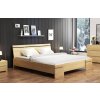 Zvýšená postel z masivu Sparta Maxi 200x220 - high long (Laťkový rošt Laťkový rošt / 100x220 cm 2 ks - 17 lamel, Moření vis. Moření vis. / Bílá)