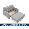 Pohovka Hela 2 s otevřeným úložným prostorem pro lůžkoviny