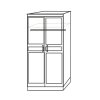 9486 satni skrin masiv borovice 96 x 55 x 190
