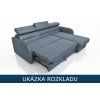 Ukázka rozkladu sedačky do L