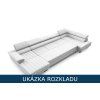 Rozklad sedačky s úložným prostorem