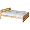 Manželská postel MD 646 140x200 cm - masiv borovice (Laťkový rošt Laťkový rošt / 70x200 cm 2 ks - 16 lamel)
