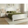Bílá manželská postel Elza – moderní provedení s jednoduchým čelem