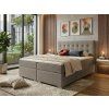 Boxspring postel Silver v béžové barvě