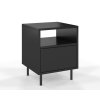 Černý moderní noční stolek Mirka