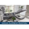 Rohová rozkládací sedačka Porto úložný prostor