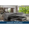Rohová rozkládací sedačka Bergen rozklad