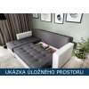 Rohová rozkládací sedací souprava s úložným prostorem úložný prostor Newark