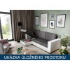 Rohová rozkládací sedací souprava s úložným prostorem Newark