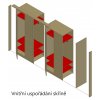 Vnitřní uspořádání skříně Timo 4d