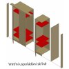 Vnitřní uspořádání skříně Timo 3D
