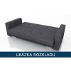 Rozkládací pohovka s úložným prostorem Alexia rozklad