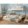 Bílá patrová postel pro 3 Denis