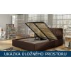 Čalouněná postel Grand úložný prostor