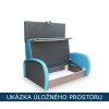 Rozkládací pohovka Zuza 2 - úložný prostor