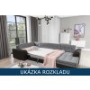 Rozkládací sedačka do U Damario - ukázka rozkladu