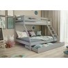 Šedá patrová postel Denis