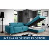 Rozkládací rohová sedací souprava Laurence - úložný prostor
