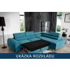 Rozkládací rohová sedací souprava Laurence - rozklad
