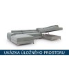 Rohová sedací souprava do U - Lacante - úložný prostor