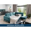 Rohová rozkládací sedací souprava Cassara - rozklad