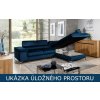 Rohová rozkládací sedačka Eridano - úložný prostor