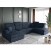 Rohová sedací souprava do U - Bono - tmavě modrá, pravá