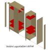 Vnitřní uspořádání skříně Timo 3d