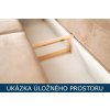 Rozkládací sedačka Silva - úložný prostor
