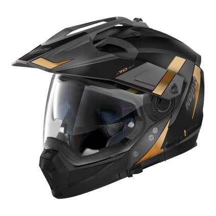 Moto helma Nolan N70-2 X 06 Skyfall N-Com Flat Lava Grey 59 (Barva Šedá, Velikost S)