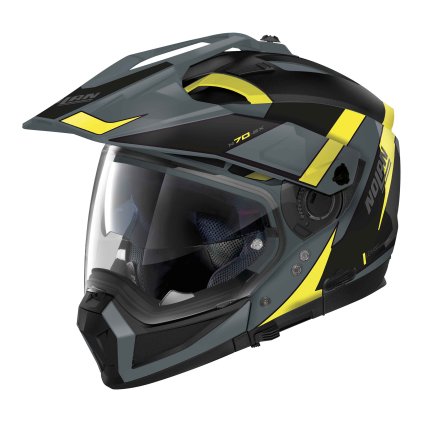 Moto helma Nolan N70-2 X 06 Skyfall N-Com Slate Grey 58 (Barva Šedá, Velikost S)