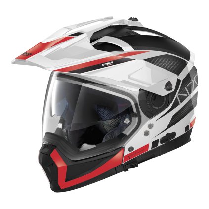 30847 moto helma nolan n70 2 x earthquake n com metal white 49