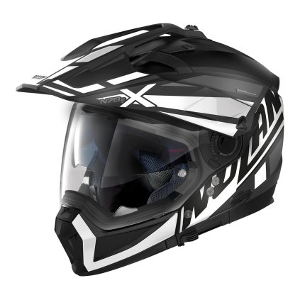 Moto helma Nolan N70-2 X Mirage N-Com Flat Black 54 (Barva Černá, Velikost XL)