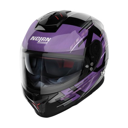 Moto helma Nolan N80-8 Meteor N-com Metal Black 70 (Barva Černá, Velikost XS)