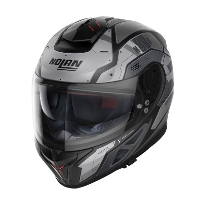 Moto helma Nolan N80-8 Starscream N-com Flat Black 32 (Barva Černá, Velikost L)