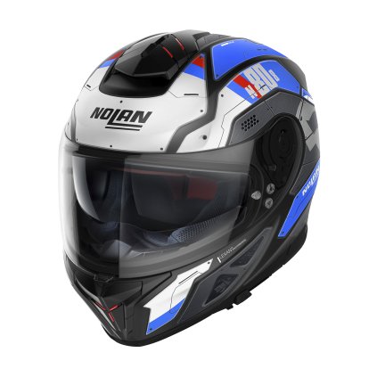 Moto helma Nolan N80-8 Starscream N-com Flat Black 36 (Barva Černá, Velikost S)