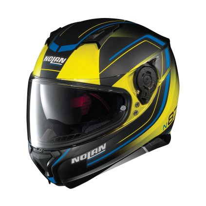 Moto helma Nolan N87 Savoir Faire N-Com Fade Flat Led Yellow 58 (Barva Žlutá, Velikost XL)