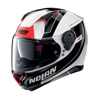Moto helma Nolan N87 Skilled N-Com Metal White 98 (Barva Bílá, Velikost XL)