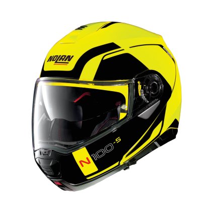 Moto helma Nolan N100-5 Consistency N-Com Led Yellow 26 (Barva Žlutá, Velikost 3XL)
