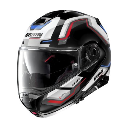 Moto helma Nolan N100-5 Upwind Glossy Black N-Com 63 (Barva Černá, Velikost S)