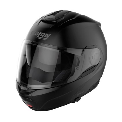 Moto helma Nolan N100-6 Classic Flat Black N-COM 10 (Barva Černá, Velikost XS)