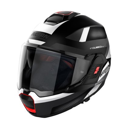 Moto helma Nolan N120-1 Subway N-com Flat Black 21 (Barva Černá, Velikost M)