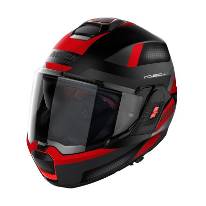 Moto helma Nolan N120-1 Subway N-com Flat Black 22 (Barva Černá, Velikost 2XS)