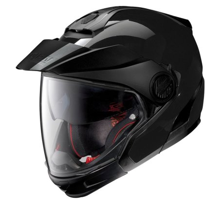 Moto helma Nolan N40-5 GT Classic N-Com Glossy Black 3 (Barva Černá, Velikost S)