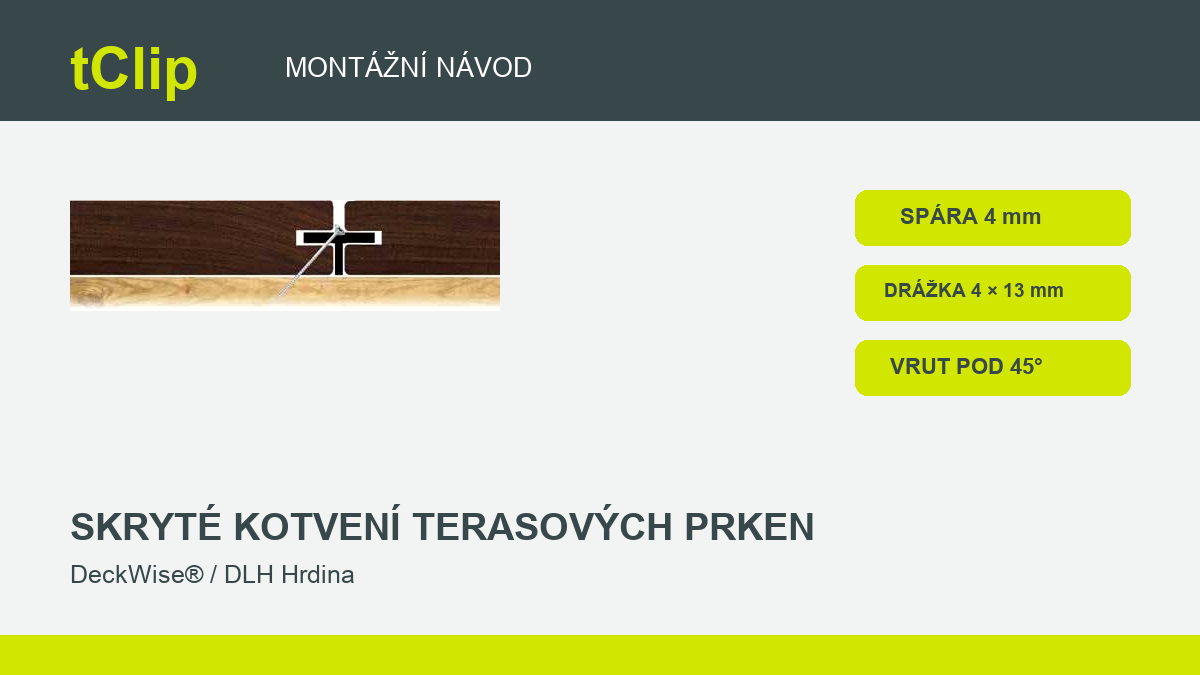 Montážní návod tClip