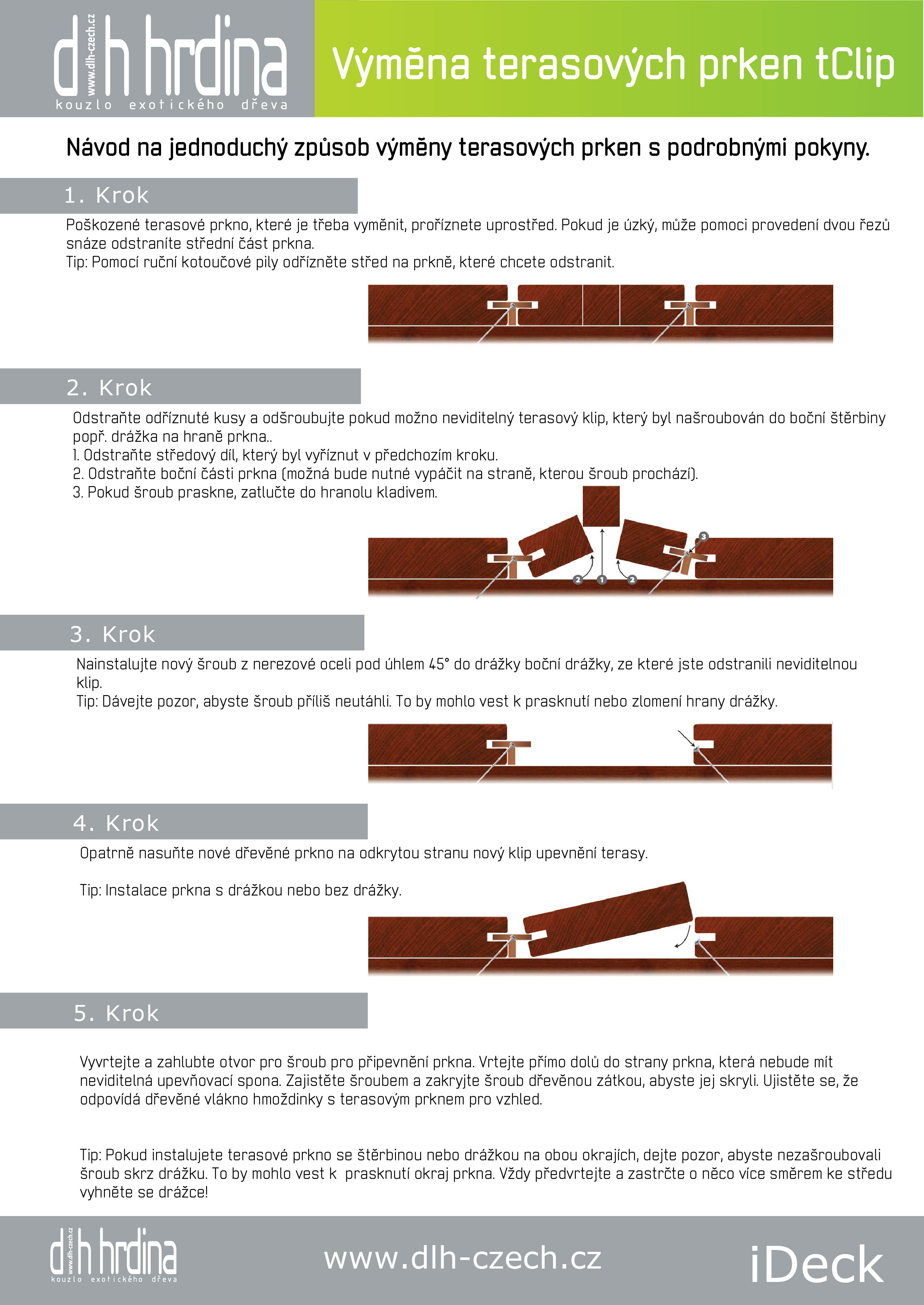 Výměna terasových prken