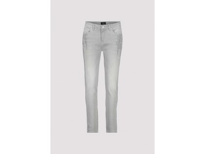 Jeans mit Strass Elementen Grau monari 69878