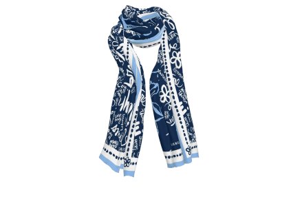 Bianca modrý šátek Kapa 77504