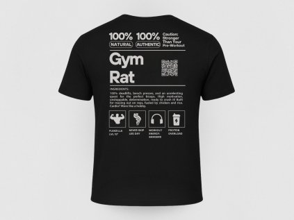 Gym Rat – Tričko pre mužov, čo majú gym ako druhý domov (Farba Black, Veľkosť 3XL)
