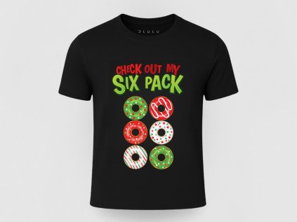 dlulu tricko check out my six pack cierne